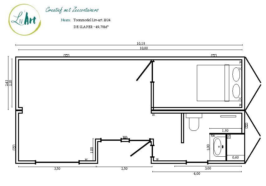 Grondplan Liv-art -Toonmodel 2024 - De slaper